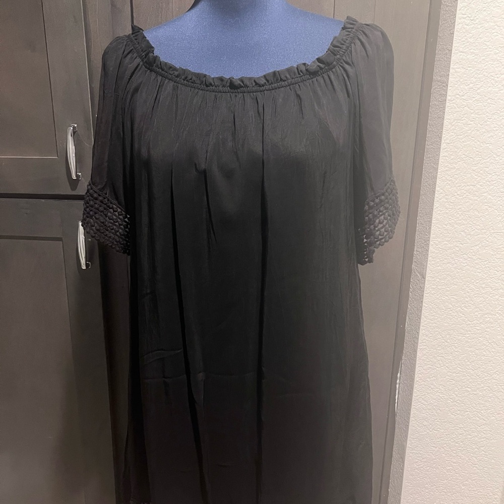 Maven West Black Off-Shoulder Dress